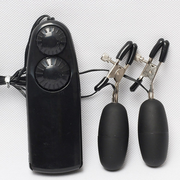 BDSM Bondage Toys Nipple Clamps Set Adjustable With Vibrating Jumpping Eggs Vibrator Adult Sex Toys for Women With Retail Box DHL