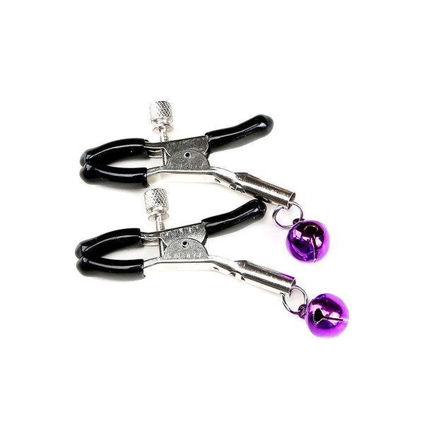 BDSM Toys Nipple Clips With Bells Adjustable Metal With Soft Silicone Gel Tips Adult Sex Toys for Women