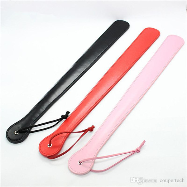 48CM Leather Spanking Paddles Fetish Role Play Kit Slave Whip Flogger Sex Toys For Couple Sex Products Handle Flogger