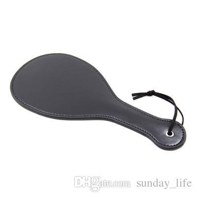 Free shipping!!Bdsm Bondage Fetish Black Leather Spanking Paddle,Leather Sex Whip,Fetish Sex Toys For Couple Adult Games