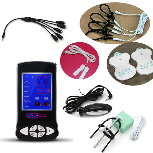 Electro Shock Sex Toys For Men Couples ,Catheters Penis Ring Massage Pads Anal Butt Plug Medical Themed Toys Electric Shock Kits