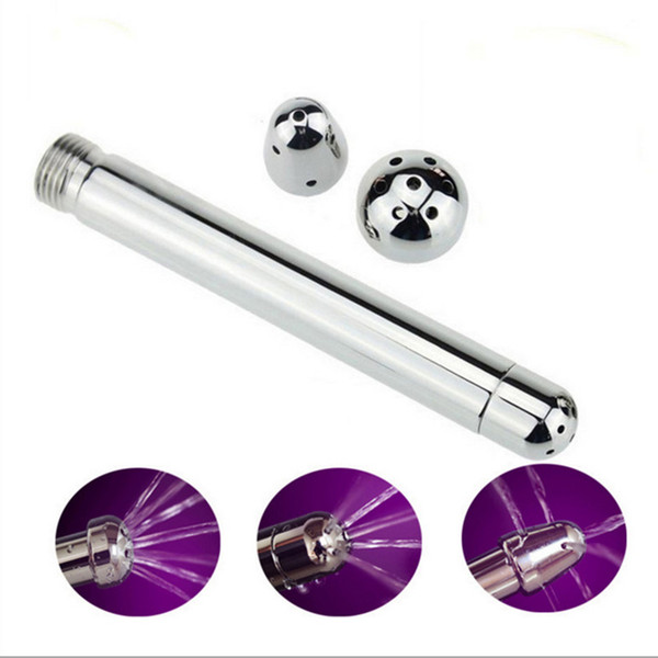 Sex Products Metal Wash Anal Plug Bolt G-spot Backyard Anal Sex Toys With Three Flush Head Anal Plug