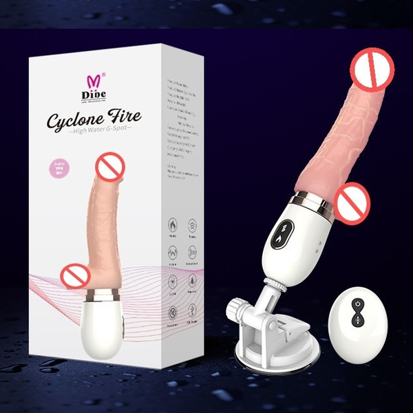 Automatic Sex Machines for Women Remote Control with Waterproof Rechargeable Heating Suction Cup Sex Machine Dildo