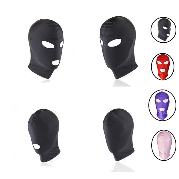 Fetish Mask Hood Sexy Toys Open Mouth Eye Bondage Mask Cosplay Slave Punish Headgear Mask Sex Products