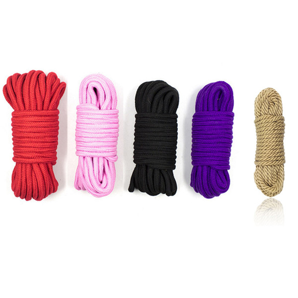 Soft Cotton Rope BDSM Bondage Silk Rope Restraints,5M 10 M Rope Cord Binding Binder Restraint,Sex bondage Adult Sex Toys