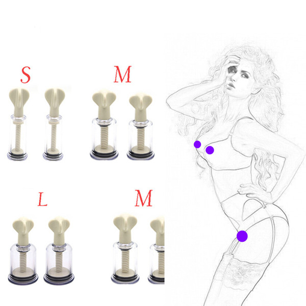 Sweet Magic 1 Pair Nipple Enlarger Sucker Pump Breast Clitoris Clips G-spot Stimulator Massager Vibratinng Sex Toys For Female Adult Game