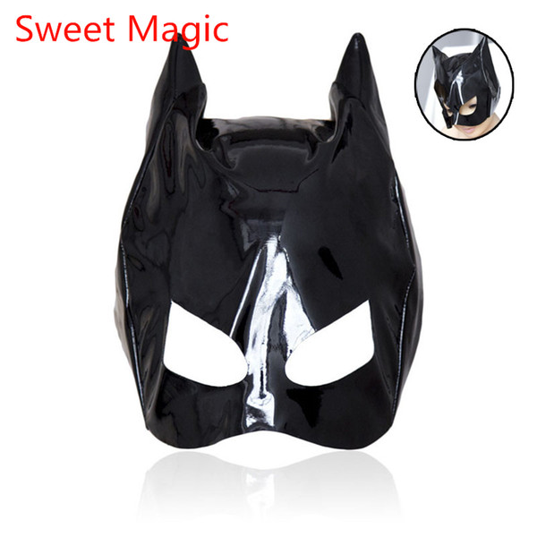 Sweet Magic Animal Role Playing Half Head Mask Black Smooth Exposed Mouth Eyes Masks Cat Cosplay with Ears Hood Mask Toys