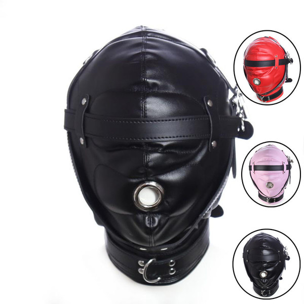 BDSM Bondage Head Mask Sex Hood Full-Covered Restraints Torture Headgear Slave For Fetish Play Toys For Women