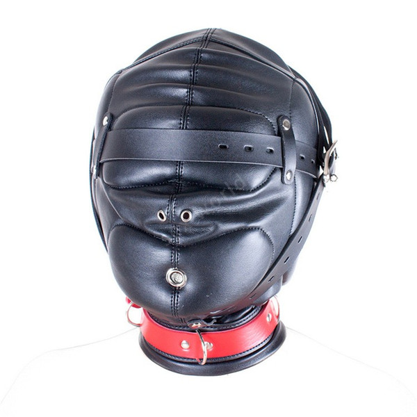 Sexy Leather Masks Hoods Adult Products Fetish Head Bondage Hood Restraints Cosplay Slave Mask Sex Toys For Couples