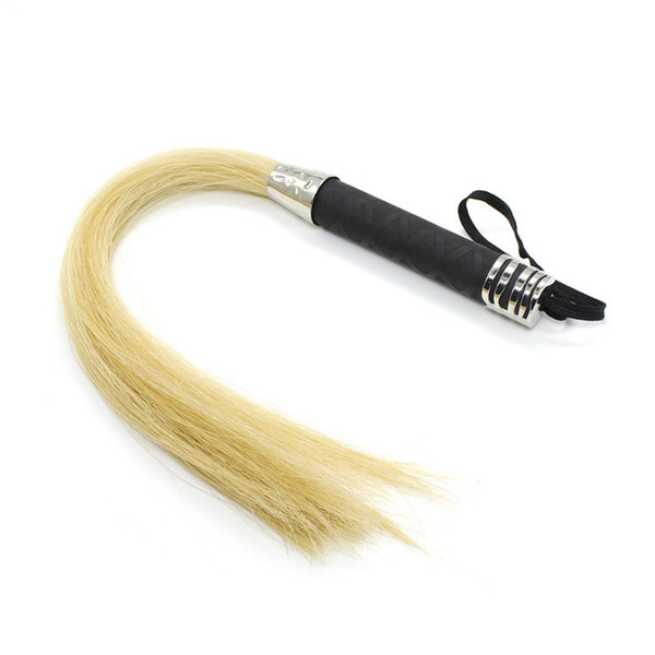 Sweet Magic Horse Hair Tail Whip Ass Spanking Paddle Fetish Bondage Whip Flogger Adult Game Slave Flirt Sex Toys