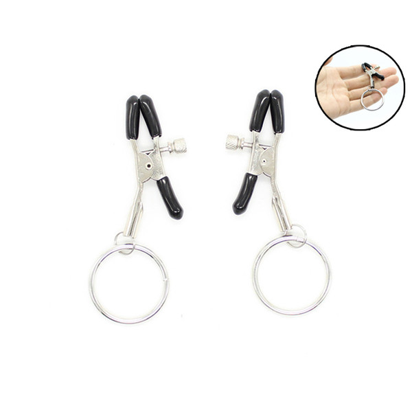 Sexy Exotic SM Metal Ring Appeal Milk Clamp Labyrinth Clip Lace Beads Decorative Nipple Stimulation Bundle Female Appliances