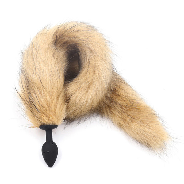 Funny Adult Love Fox Tail, brown fox tail Anal Butt Plugs Anus Erotic Sexy Toys For Women & Men cosplay