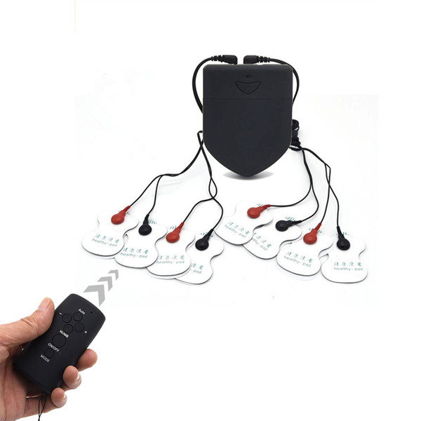 Wireless Remote Control Electro Shock Kit Electrical Shock Massager Therapy Massager Pad For Machine Health Care Bdsm Sex Toys C19012201