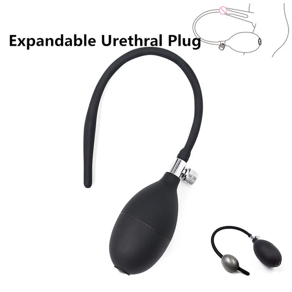 Inflatable Penis Plug Expandable Urethral Sounds Inflate Catheter Air-filled Pump Sex Toys for Men