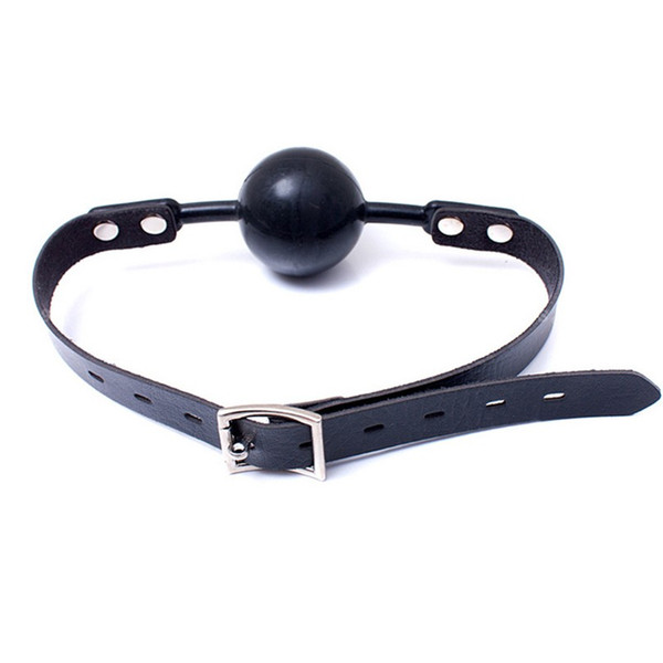 Black 48mm Silicone Ball Gag for Couples Adult Bondage Sex Toys BDSM Bondage Sex Products for Slave Game Erotic Toys Sexy Toys