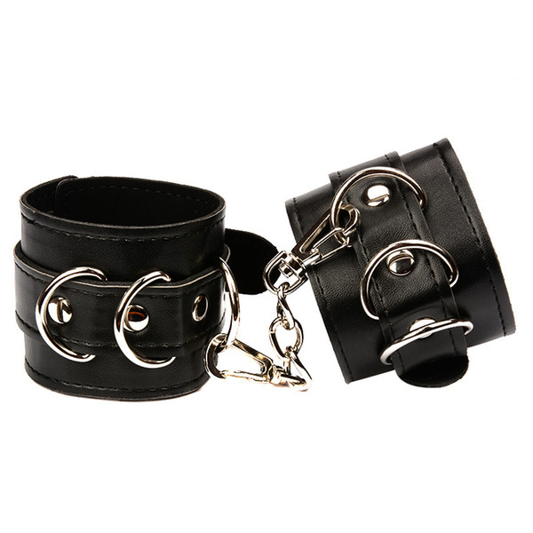 2017 New Sex Toys Sex Products PU Leather Wrist Restraints Hand Cuffs Wrist Ankle Ring Wear For Couples Sex Adult Games PY249 q171124