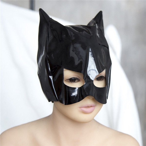 Hot Style Woman Pussy Cat Mask Hood Bondage Fetish Costume Party Roleplay GIMP #R172