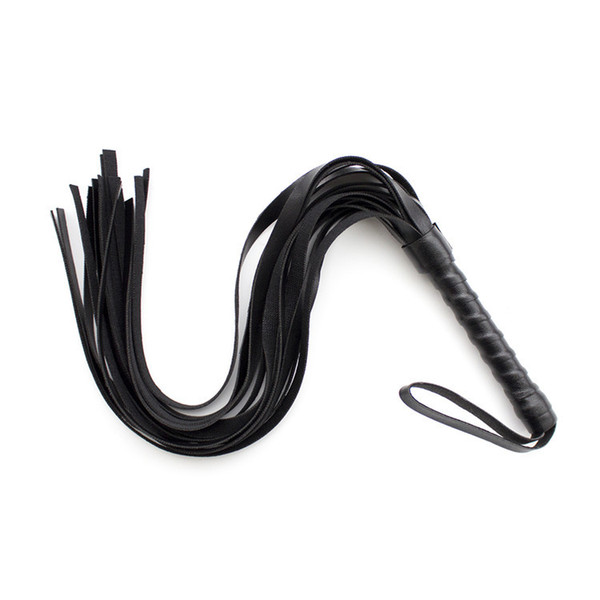 w1028 Slave Whip Sexy PU Leather Whips 4 colors Flogger Handle Sex Toys For Womens And Mans