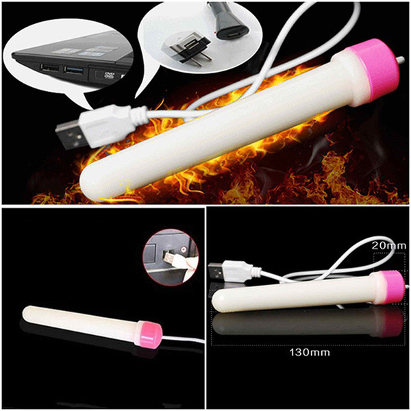 USB Heater For Sex Dolls Silicone Vagina Pussy Sex Toys Accessory Masturbation Aid Heating Rod Male Sex Toy Warmer Stick For Men Heated