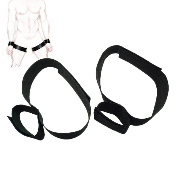 Classic Sex Restraints Nylon Hand Cuffs To Thigh Kit Bondage Sex Toys Set Sex Products For Couples Adult Game