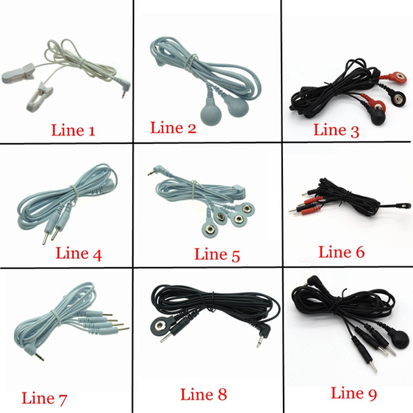 5pcs/lot 9 kind Electro Shock Wire Electical Stmulation Cable DIY Medical Sex Toys Electro Sex Accessories