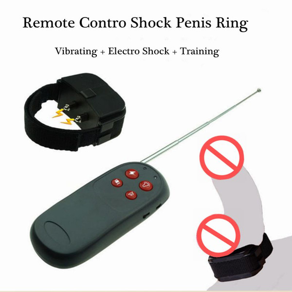 Male Remote Control Electro Shock Vibrating Penis Ring Scrotum Electrical Stimulation Cock Ring Medical Electro Sex Toys for Men