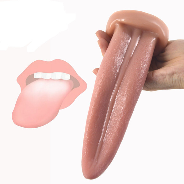 Anal plug realistic tongue butt plug g-spot stimulate skin color sex toys oral sex erotic products rough surface sex shop