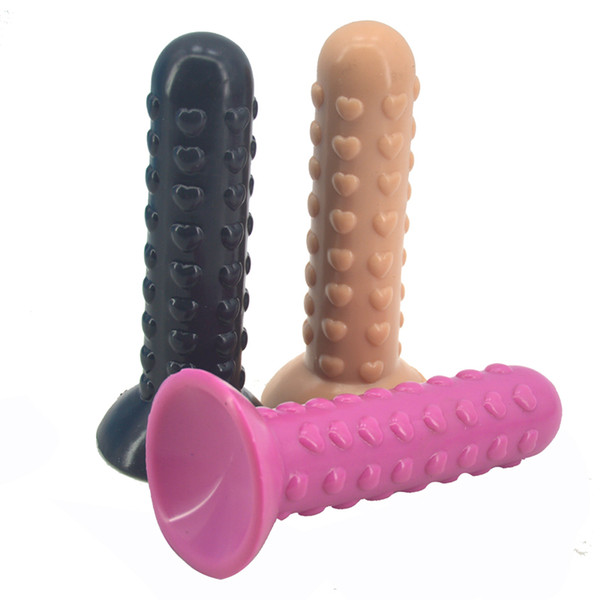 silicone anal plug Dildo with suction cup sex toys heart pointed stimulated butt massage anal dildo women men sex products