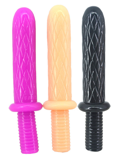 Long handle dildo Lattice pattern surface big anal dildo anus massage butt plug sex toys for women men masturbator sex shop