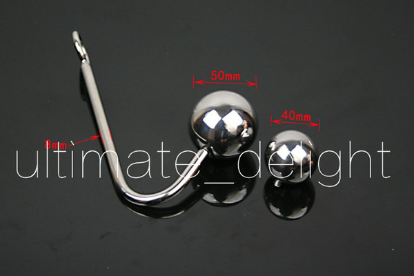 Stainless Steel Anal Hook With Two Balls,Metal Anal Hook Butt Plug,Sex Toys For Men,Fun Adult Games Sex Products