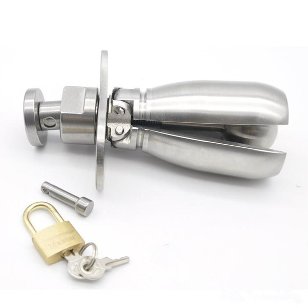 Metal Openable Anal Plugs Heavy Anus Beads Lock with Handles Anal Sex Toy Adult Game Chastity Device,Virginity Lock A174