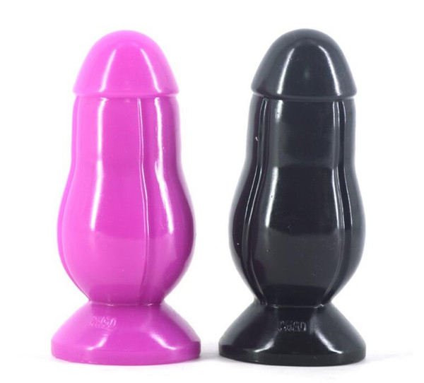 2018 Latest Large Dildo Anal Vagina Plug For Male And Female Stretching Dilator Stimulate Adult Masturbation Bdsm Sex Anus Toy 3 Color