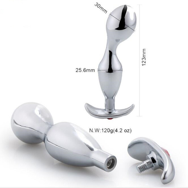 Unisex Ergonomic Aluminium Alloy Anal Plug Metal Anus Beads Butt Jewelry Expander Stimulator Dilator Dildos Adult Masturbator Sex Toy