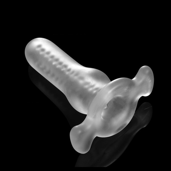 Adult sex supplies transparent multi-functional hollow anal plug expansion anal body men and women anal intercourse masturbation products