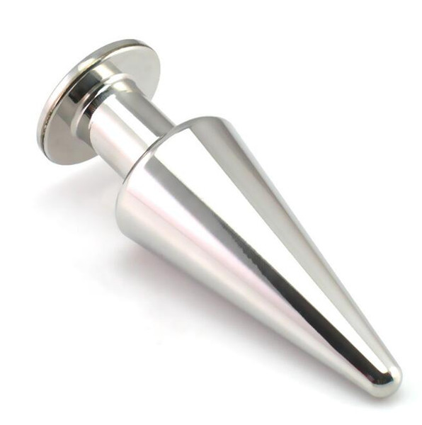 Metal heavy solid stainless steel large pointed anal plug G point anal masturbation anal suppository adult supplies