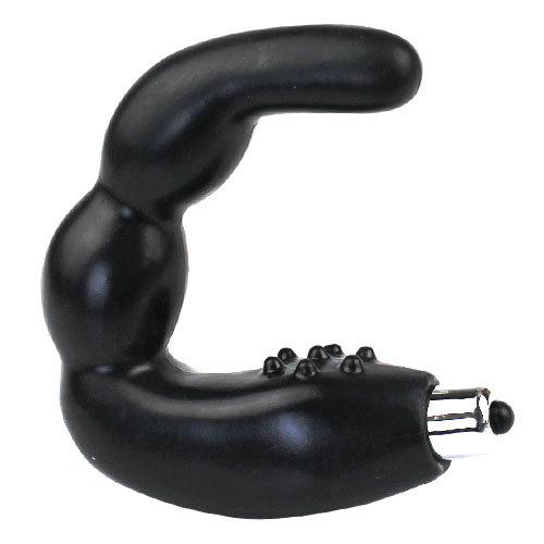 Adult Anal Sex Toys Black Silicone C Ring Vibrating Anal Probe for Prostrate Massage Erection Prolong