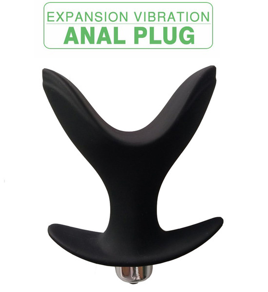 New listing Adult supplies Y shape Silicone vibration anal plug sex toys expansion vibration anal plug