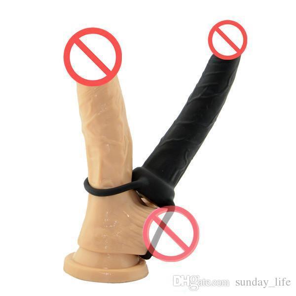 Free shipping!!!Fantasy 5.5'' Penis Strapon Dildo, Black Silicone Strap On, Double Penetration Anal Dildo, Sex Products, Adult Sex