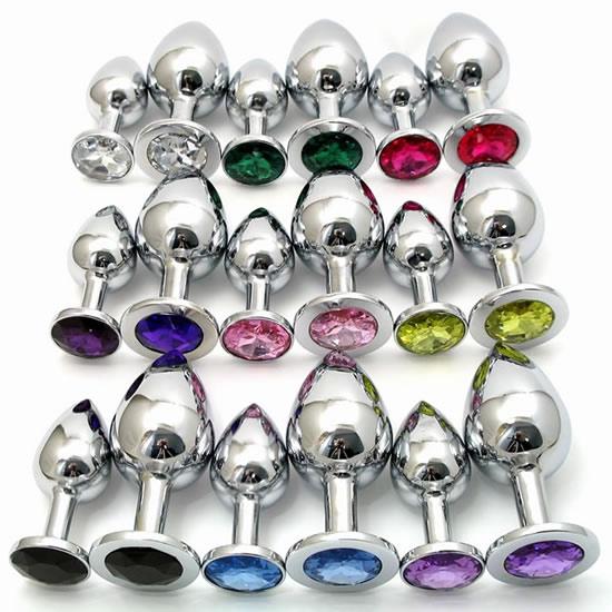 50pcs Stainless Steel Attractive Butt Plug Jeweled Anal Plug Rosebud Anal Jewelry(EXTRA LARGE SM168