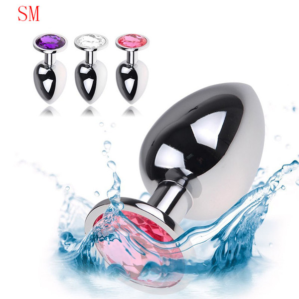 Stainless Steel Metal Anal Plug Sex Toys Smooth Butt Plug Adult Products Crystal Jewelry Couple Erotic Accessories 2 Sizes For Choose