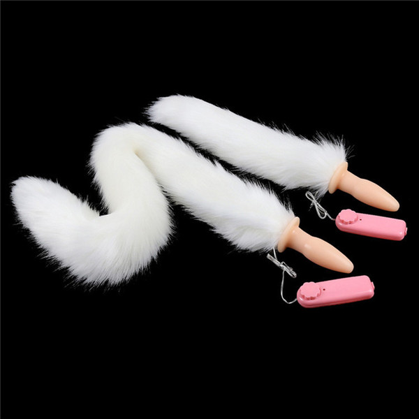 Sweet Magic white fox tail sex toys erotic anal butt plug toys unisex reusable cosplay game toys for couples