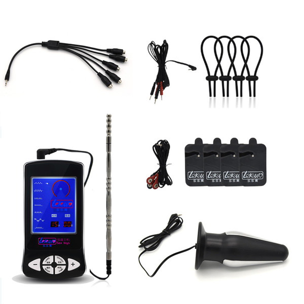 Electro Shock Medical Themed Sex Kit Penis Rings Anal Plug Electric Stimulation Massage Pads Catheter Urethral Sounds Sex Toys