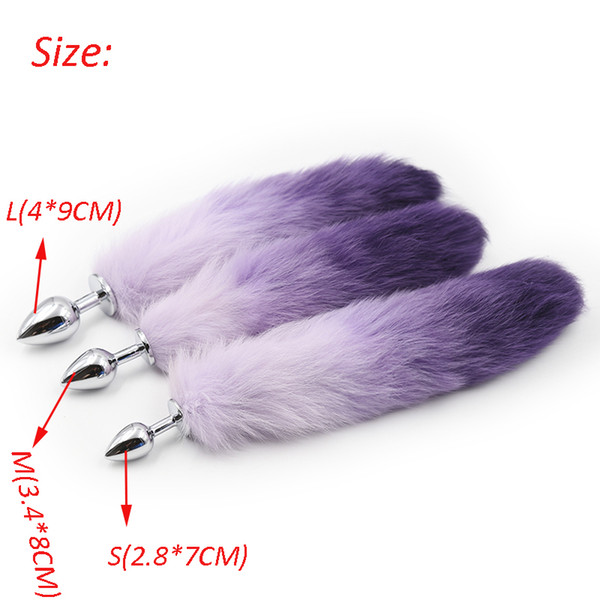 Sweet Magic Fox Tail Butt Plug Metal Anal Plug Faux fur Anal Pulg Erotic Anal Sex Toys Sex Game Products For Couples