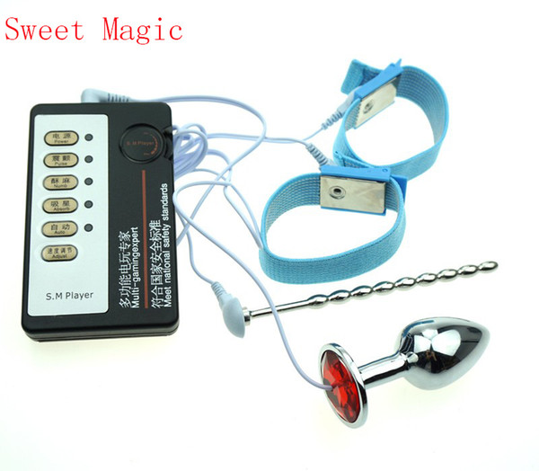 Male Penis Plug Urethral Sound Chastity Catheter Electrical Stimulation Penis Rings Anal Plug Electro Shock Promote blood circulation.