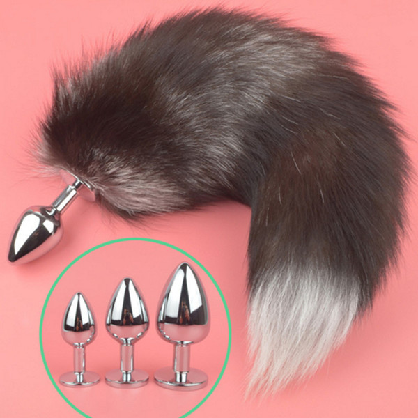 Metal Anal Toys Fox Tail Anal Butt Plug Anus Stimulator In Adult Games For Couples Fetish Sex Products For Women Men Gay