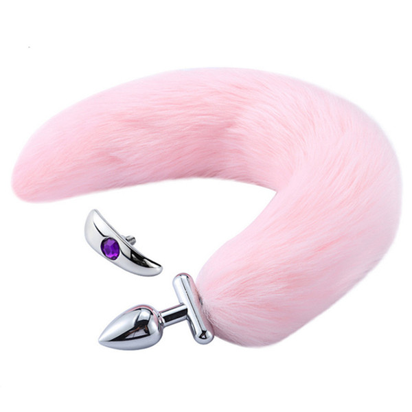 Fox Tail Anal Butt Plug Removable Metal Anus Bead Stimulator Massager Sex Products Fetish Adult Games Fun Couples Toys For Women - S