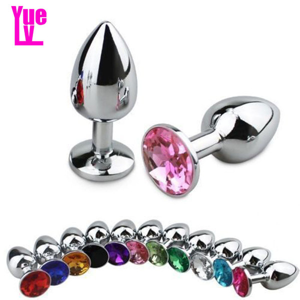 YUELV Unisex Stainless Steel Anal Butt Plug Metal Plated Jewelry Sex Stopper Anal Toys G-Spot Anus Insert Adult Anal Sex Products Erotic Toy