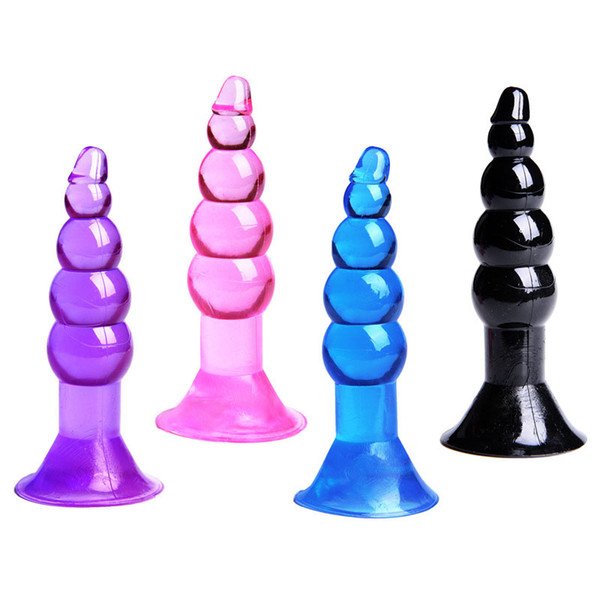 4 Color Silicone Anal Sex Toys Anal Beads Butt Plug Anus Insert Stopper G-Spot Massager Adult Sex Products Anal Dildo Unisex Erotics Toys