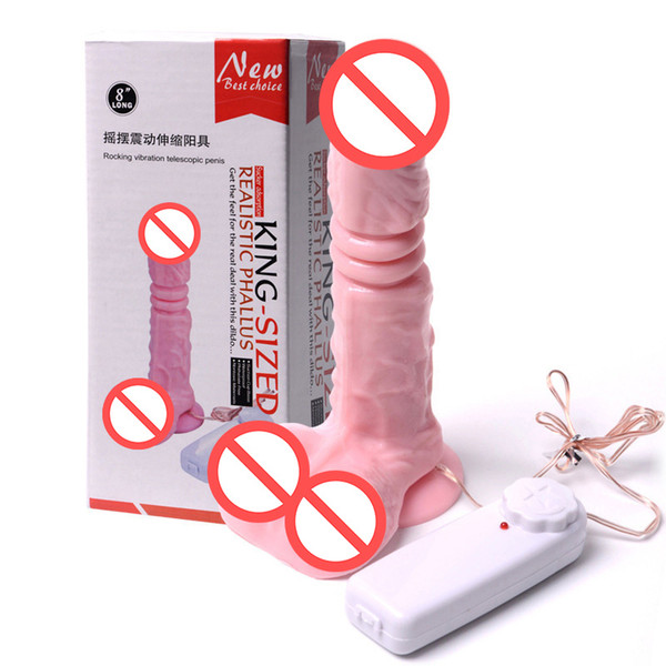 Female Dildo penis strong Sucker Rotating rocking vibration Telescopic penis Mute Waterproof Adult product sex toys for woman