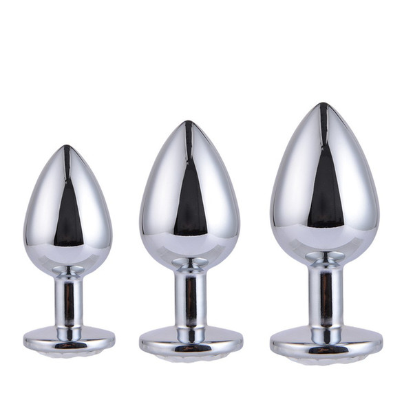 3pcs/lot Sex Products Adult Sex Toys Stainless Steel Metal Anal Plug Anal Butt Plug Sex Toys Male Female Erotic Toys PY447